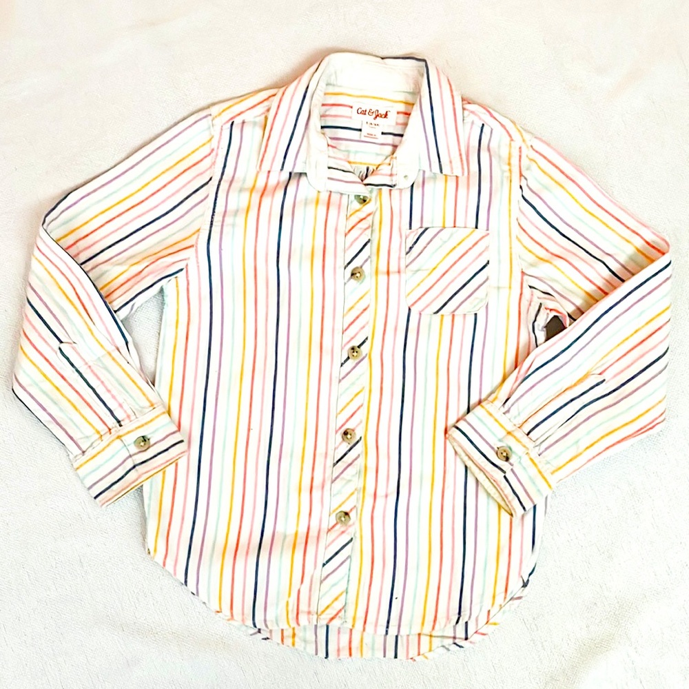 Cat & Jack Striped Button Down Size 6/6x